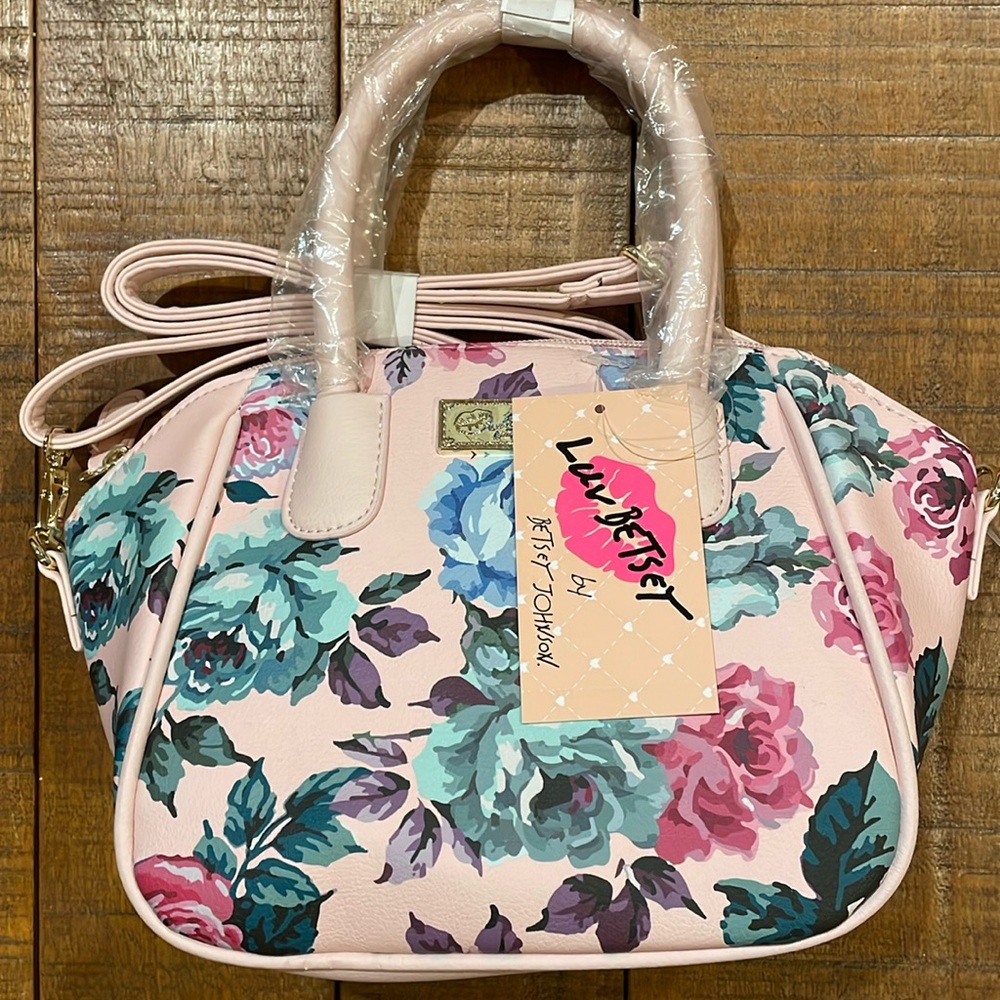 NWT Luv Betsey Johnson Floral Bag Small Satchel